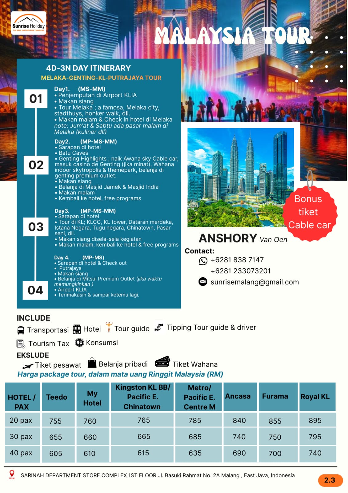 Malaysia Tour 4D3N-3